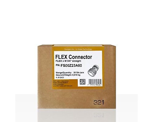 FLEX Connector x M 3/4 straight BWT 812423