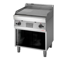 Fry top smooth-ribbed