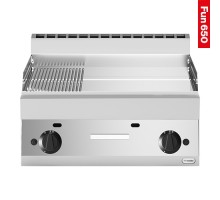 Fry top smooth-ribbed