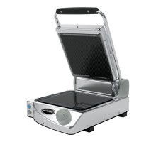 Contact grill smooth-ribbed
