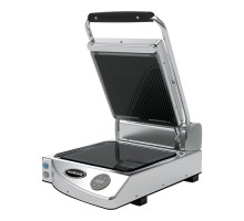 Contact grill smooth-ribbed