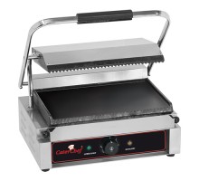 Contact grill smooth-ribbed