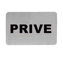 Adhesive text sign
