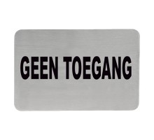 Adhesive text sign