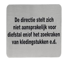 Adhesive text sign