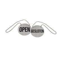 Adhesive text sign