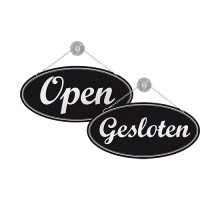 Adhesive text sign