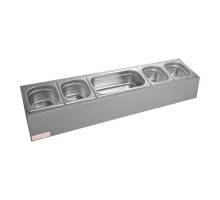 Condiment dispenser 4xgn1/6+1xgn1/3