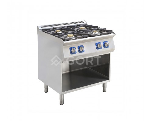 Gas cooking range on open base, Line 700 Gort GC2000-080EV+S02