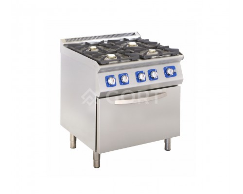 Gas cooking range on oven, Line 700 Gort GC2000-080EV+V51