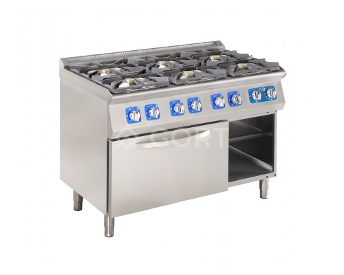 Gas cooking range on oven, Line 700 Gort GC2000-120EV+V42