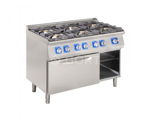 Gas cooking range on oven, Line 700 Gort GC2000-120EV+V52