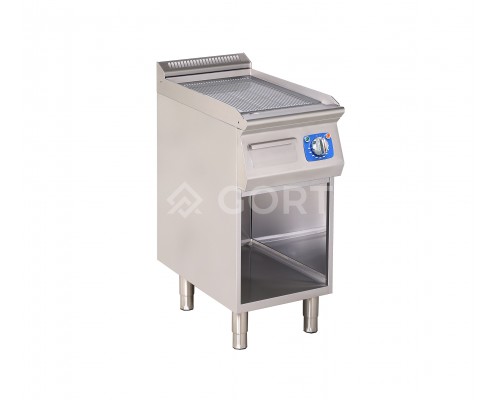 Electric fry top on open base (monoblock), Line 700 Gort GG1240-040EV+S02