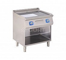 Electric fry top on open base (monoblock), Line 700 Gort GG1340-080EV+S02