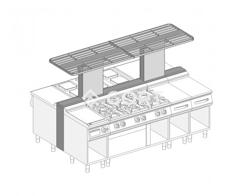 Pot rack system, Line 700 Gort GZ0100-240EV