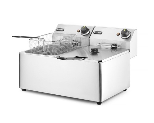 Deep fryer Kitchen Line - 2x 8L, HENDI, Kitchen Line, 16L, 230V/7000W, 542x430x(H)351mm