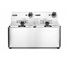 Фритюрница Kitchen Line - 2x 8L, HENDI, Kitchen Line, 16л, 230В/7000Вт, 542x430x(H)351мм