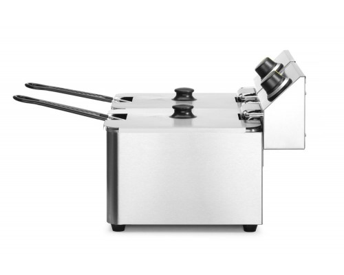 Deep fryer Kitchen Line - 2x 8L, HENDI, Kitchen Line, 16L, 230V/7000W, 542x430x(H)351mm