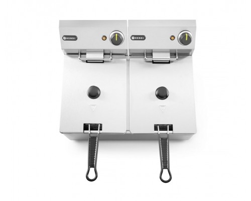 Deep fryer Kitchen Line - 2x 8L, HENDI, Kitchen Line, 16L, 230V/7000W, 542x430x(H)351mm