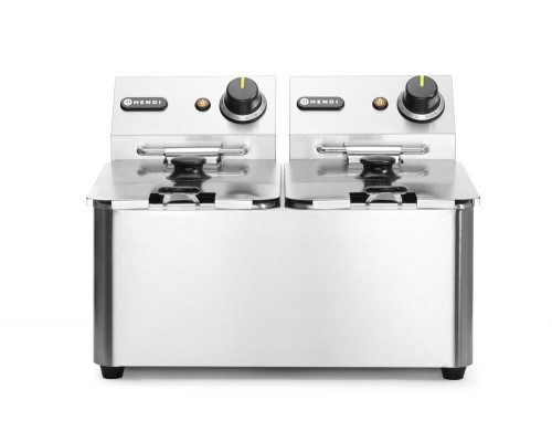 Deep fryer Kitchen Line - 2x4L, HENDI, Kitchen Line, 8L, 230V/6000W, 470x380x(H)315mm