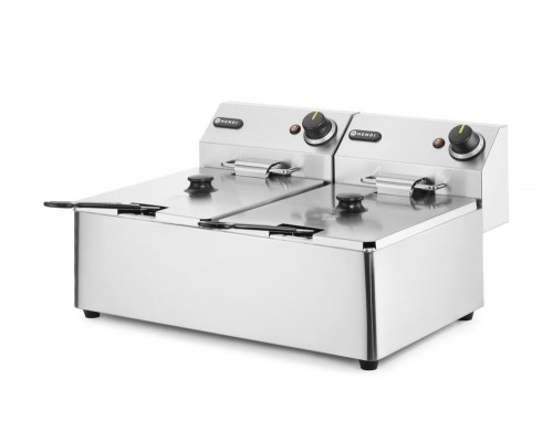 Deep fryer Kitchen Line - 2x 6L, HENDI, Kitchen Line, 12L, 230V/6600W, 550x430x(H)305mm