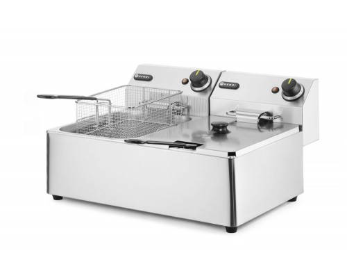 Deep fryer Kitchen Line - 2x 6L, HENDI, Kitchen Line, 12L, 230V/6600W, 550x430x(H)305mm