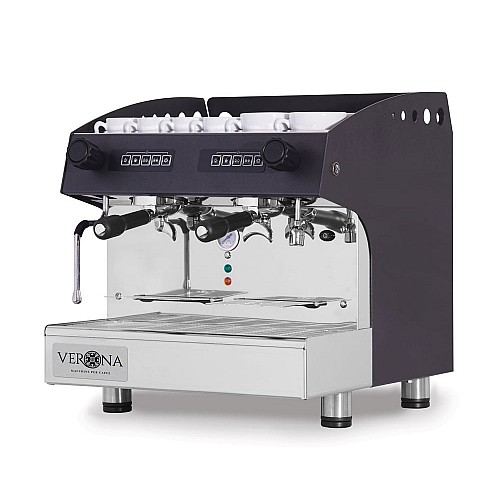 Coffee machine Julia Compact, 2-group, automatic, HENDI, Coffee machine JULIA Compact, 2 groups, automatic, black, 230V/2700W, 475x563x(H)530mm