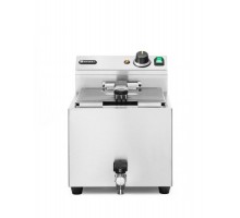 Deep Fryer XL Profi Line with drain tap, 10 l, 400 V, HENDI, Profi Line, 10L, 400V/6600W, 300x680x(H)420mm