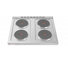 Elektriskā plīts Kitchen Line ar 4 sildriņķiem uz atvērta tipa pamatnes, HENDI, Kitchen Line, 400V/10400W, 800x700x(H)900mm