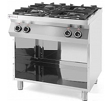 Gas cooker Kitchen Line 4-burner open stand, HENDI, Kitchen Line, 19kW, 800x700x(H)900mm