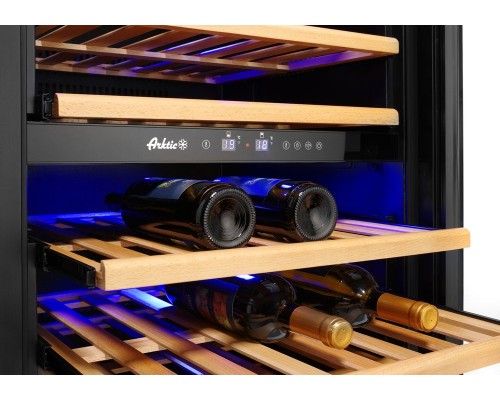 Wine cooler, 2-zone, 72 bottles, Arktic, 232L, 220-240V/110W, 595x675x(H)1215mm