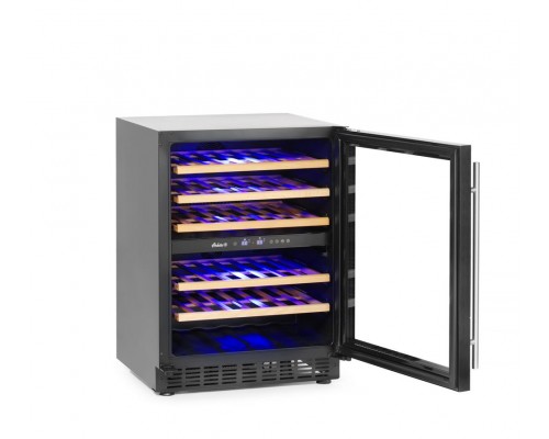 Wine cooler, 2-zone, 46 bottles, Arktic, 133L, 220-240V/90W, 595x646x(H)830mm