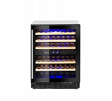 Wine cooler, 2-zone, 46 bottles, Arktic, 133L, 220-240V/90W, 595x646x(H)830mm