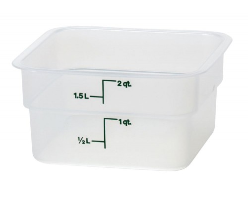 CaurspÄŦdÄŦgs polipropilÄna pÄrtikas trauks CamSquare, Cambro, 1,9 l, 1,9L, 185x185x(H)100mm