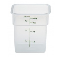 CamSquare transparent polypropylene food storage container., Cambro, 3.8 L, 3,8L, 185x185x(H)187mm