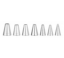 Straight sleeve tips, HENDI, ø4-6-8-10-12-14-16, 7 pcs