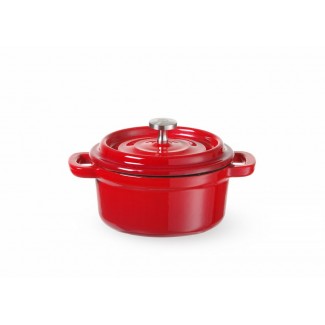 Cast iron casserole enamelled, 0,27L, Red, 130x100x(H)48mm