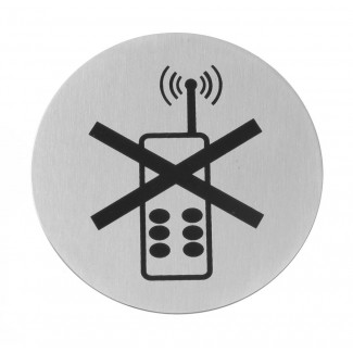 Informatīvas uzlīmes durvīm, Izslēgt mobilos tālruņus, ø75mm