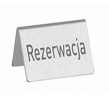 Table sign ”Reserved” in Polish, HENDI, rezerwacja, 4 pcs., 50xx(H)42mm