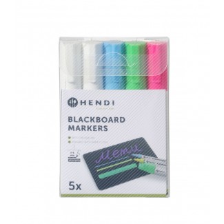 Blackboard markers 6 mm, 1 pink, 1 green, 1 blue and 2 white markers