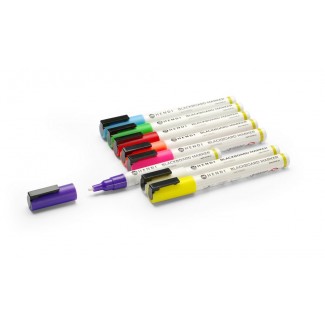 Blackboard markers 3 mm, 1 white, 1 red, 1 blue, 1 green, 1 yellow, 1 purple, 1 orange and 1 pink marker