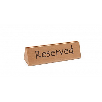 Informatīva galda zīme “rezervēts”, “rezervēts”, 152x44x(H)44mm