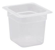 GN 1/6 caurspīdīga polipropilēna tvertne, Cambro, GN 1/6, 2,2L, Caurspīdīgs, 162x176x(H)150mm