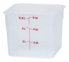 CamSquare transparent polypropylene food storage container., Cambro, 5.7 L, 5,7L, 215x215x(H)185mm