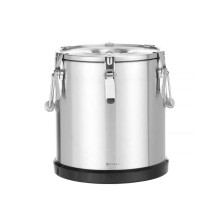 Insulated stainless steel food transport container Kitchen Line., HENDI, Kitchen Line, 22L, Silver, ø330x(H)370mm