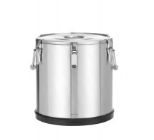 Insulated stainless steel food transport container Kitchen Line., HENDI, Kitchen Line, 50L, Silver, ø430x(H)455mm