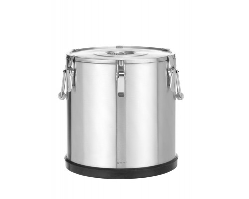 Insulated stainless steel food transport container Kitchen Line., HENDI, Kitchen Line, 50L, Silver, ø430x(H)455mm