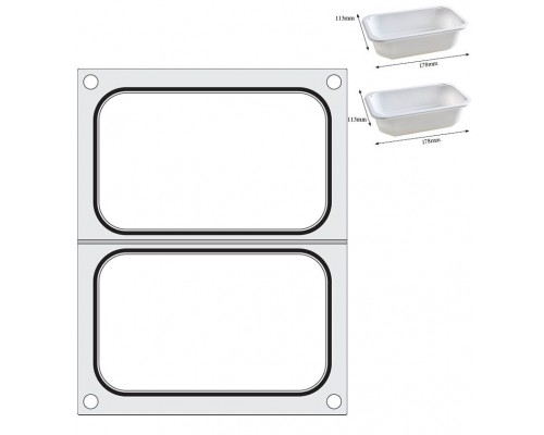 Tray sealer matrix, HENDI, 2x container 178x113 mm