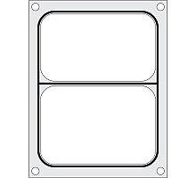 Tray sealer matrix, HENDI, two-sectioned container 227x178 mm