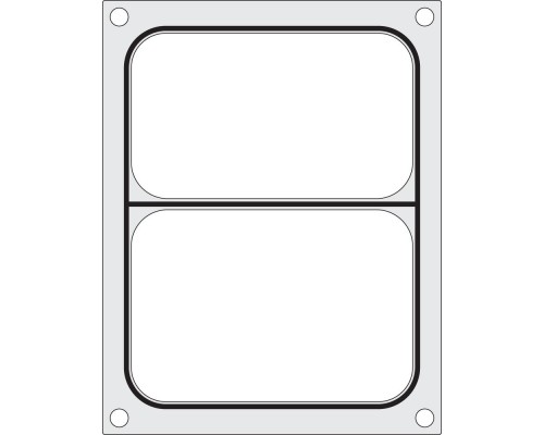 Tray sealer matrix, HENDI, two-sectioned container 227x178 mm